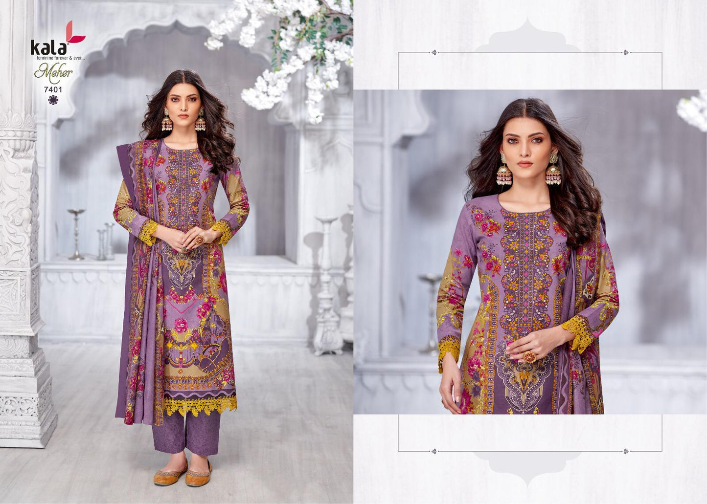 Meher Vol 11 Kala Pure Cotton Karachi Salwar Suits Supplier Gujarat