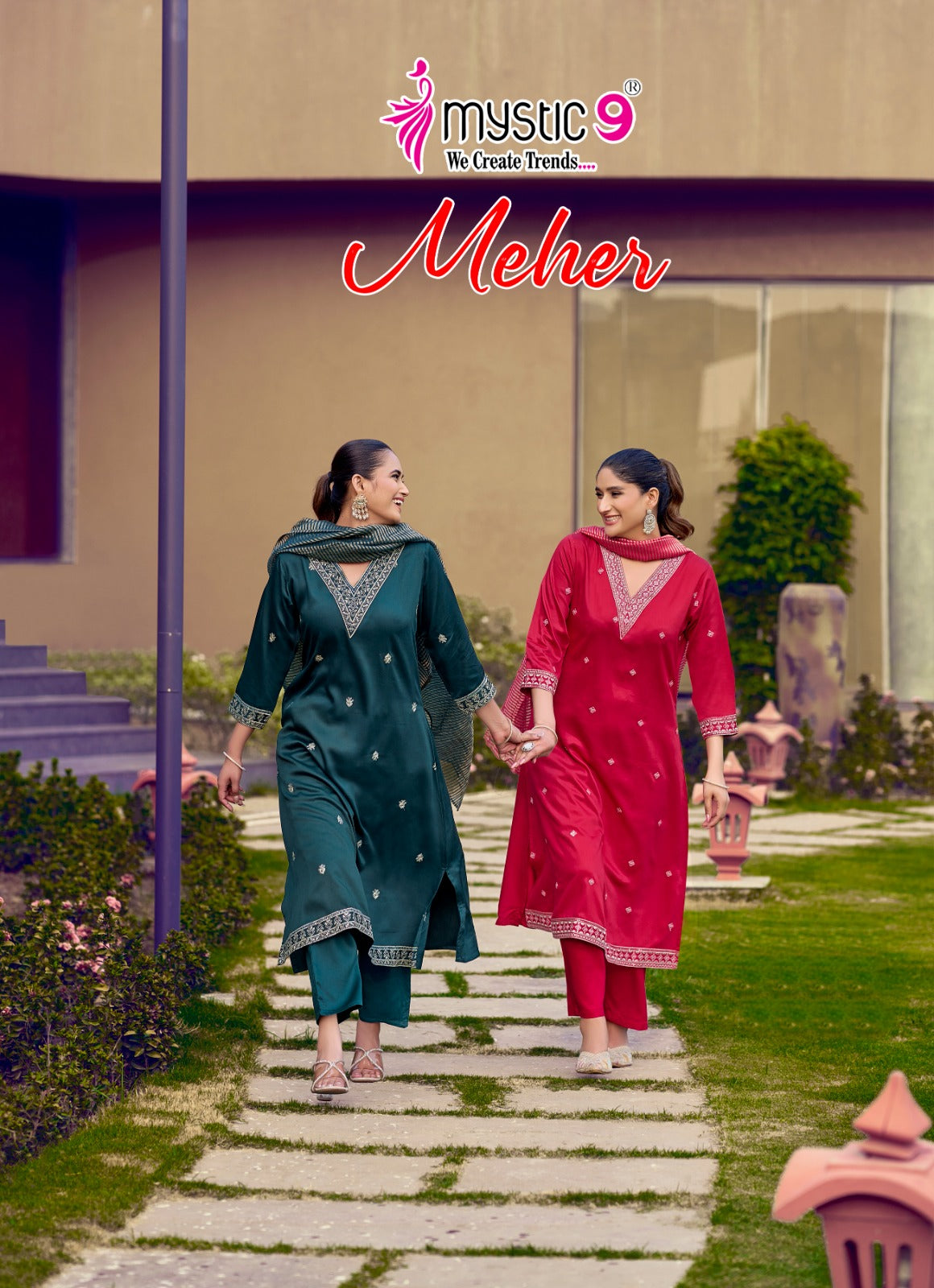Meher Vol 1 Mystic 9 Gaji Silk Readymade Anarkali Suits Manufacturer