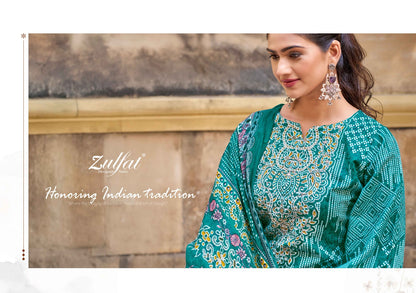 Meher Zulfat Designer Cotton Karachi Salwar Suits Wholesaler Ahmedabad