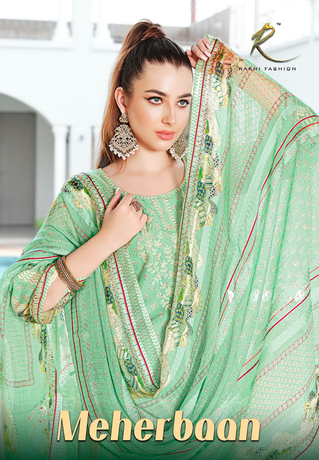 Meherbaan Rakhi Fashion Pure Viscose Pant Style Suits Manufacturer Gujarat