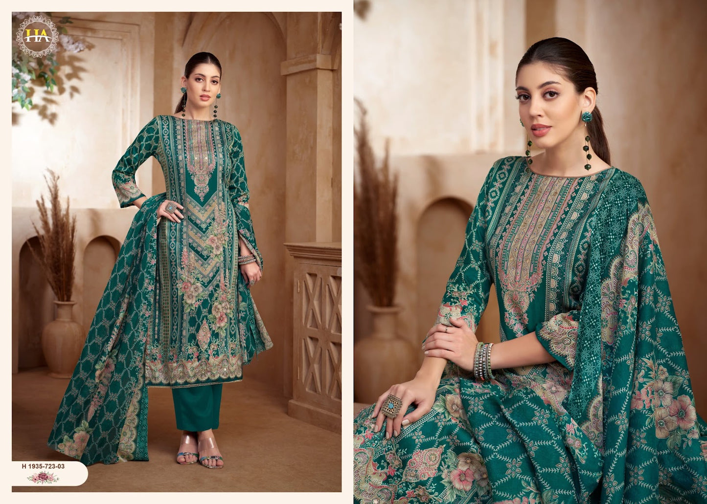 Meheroon Edition 13 Harshit Fashion Viscose Reyon Karachi Salwar Suits Exporter Ahmedabad