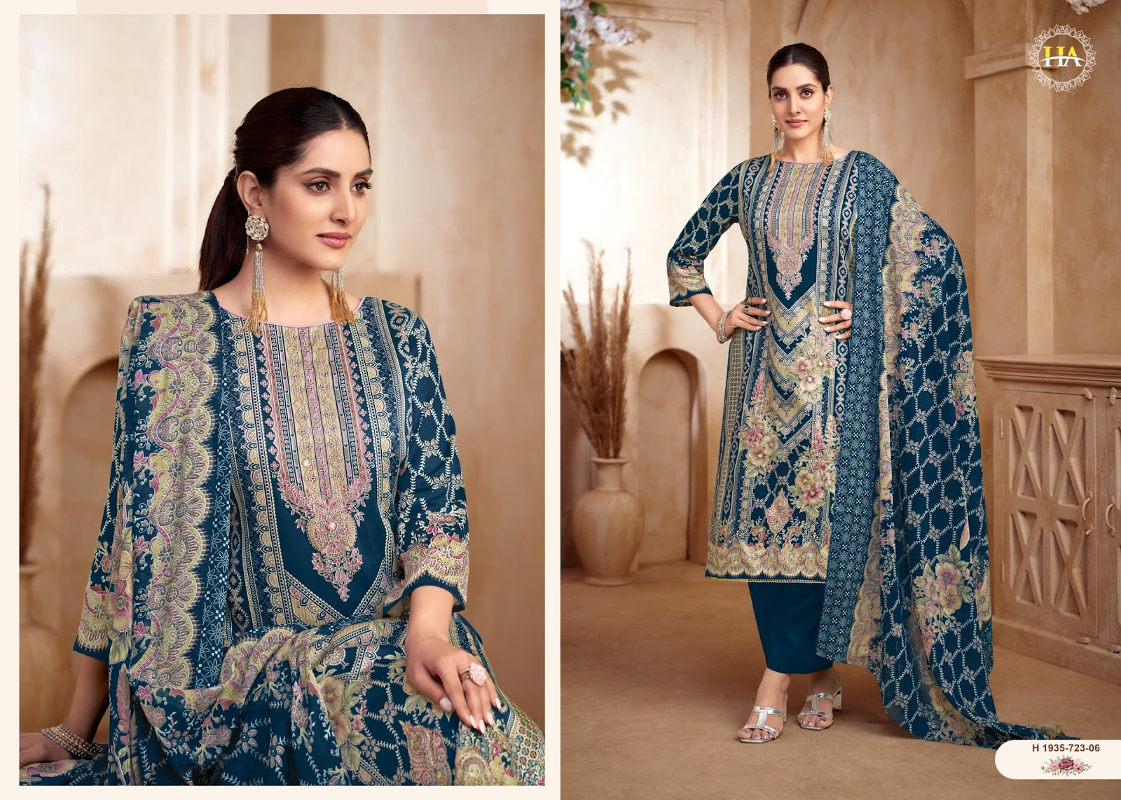 Meheroon Edition 13 Harshit Fashion Viscose Reyon Karachi Salwar Suits Exporter Ahmedabad