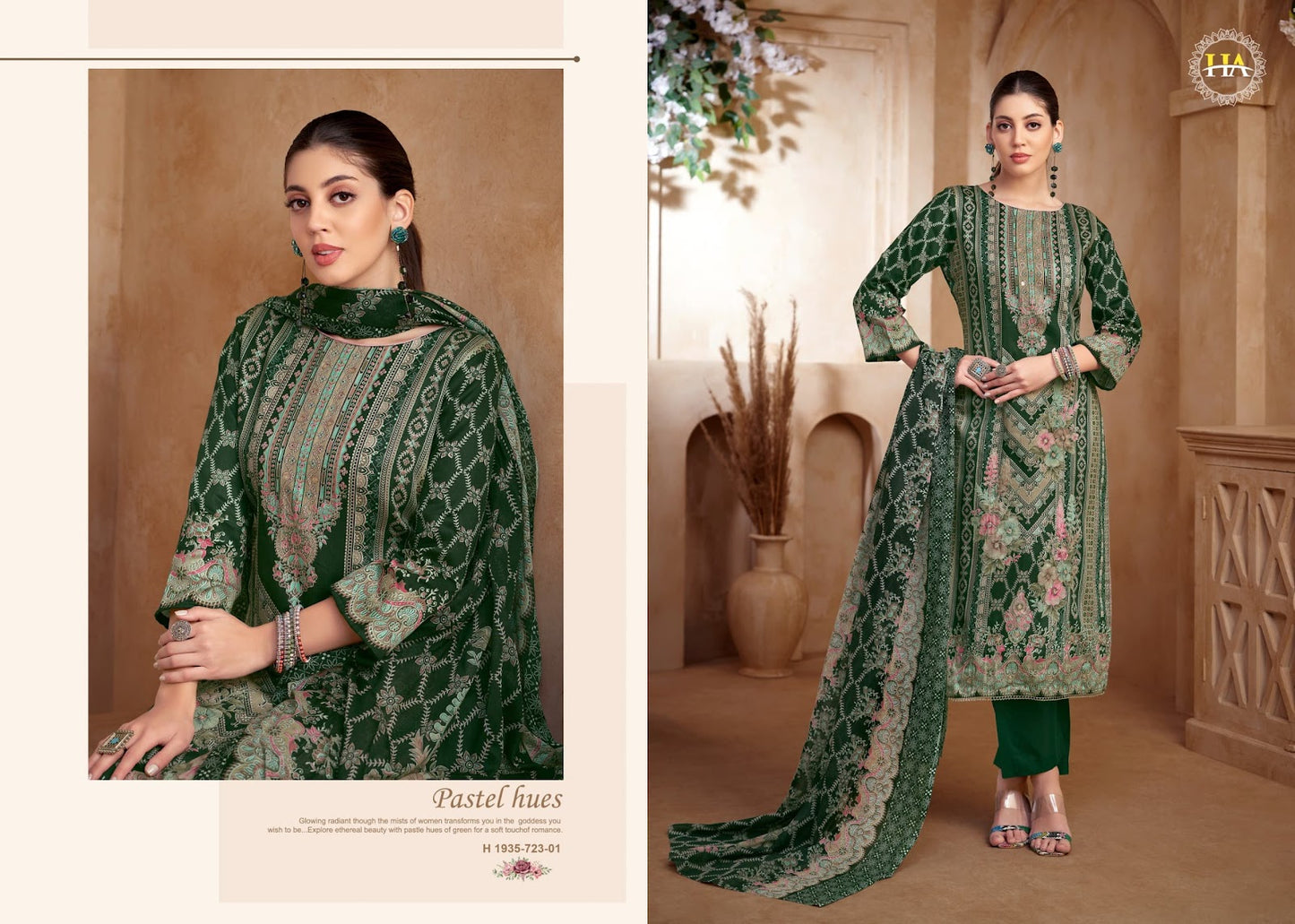 Meheroon Edition 13 Harshit Fashion Viscose Reyon Karachi Salwar Suits Exporter Ahmedabad