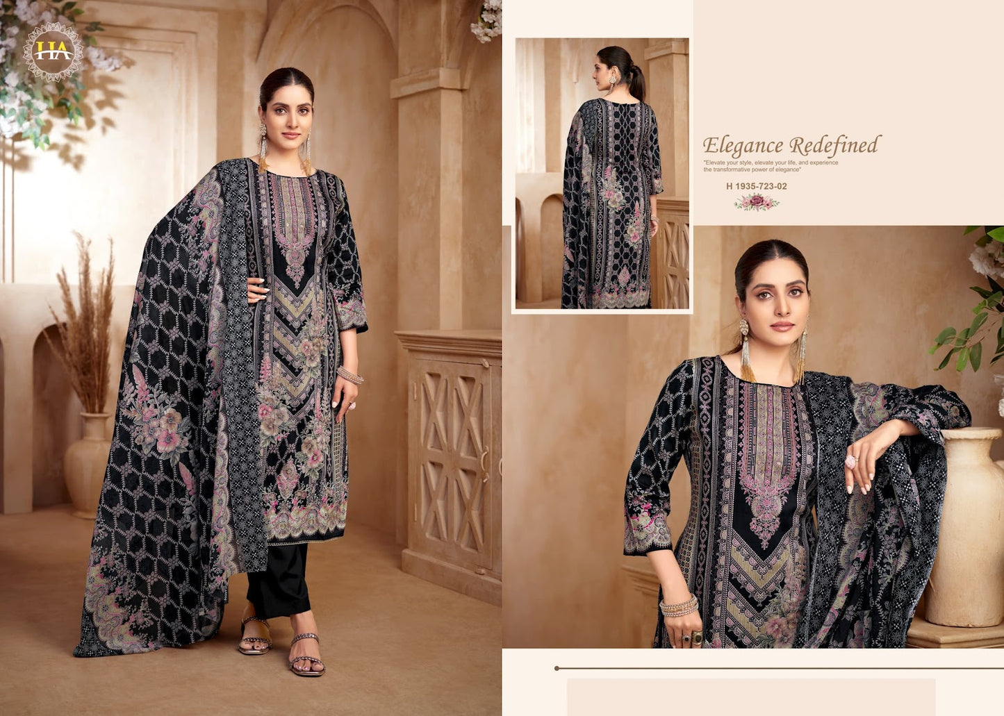 Meheroon Edition 13 Harshit Fashion Viscose Reyon Karachi Salwar Suits Exporter Ahmedabad