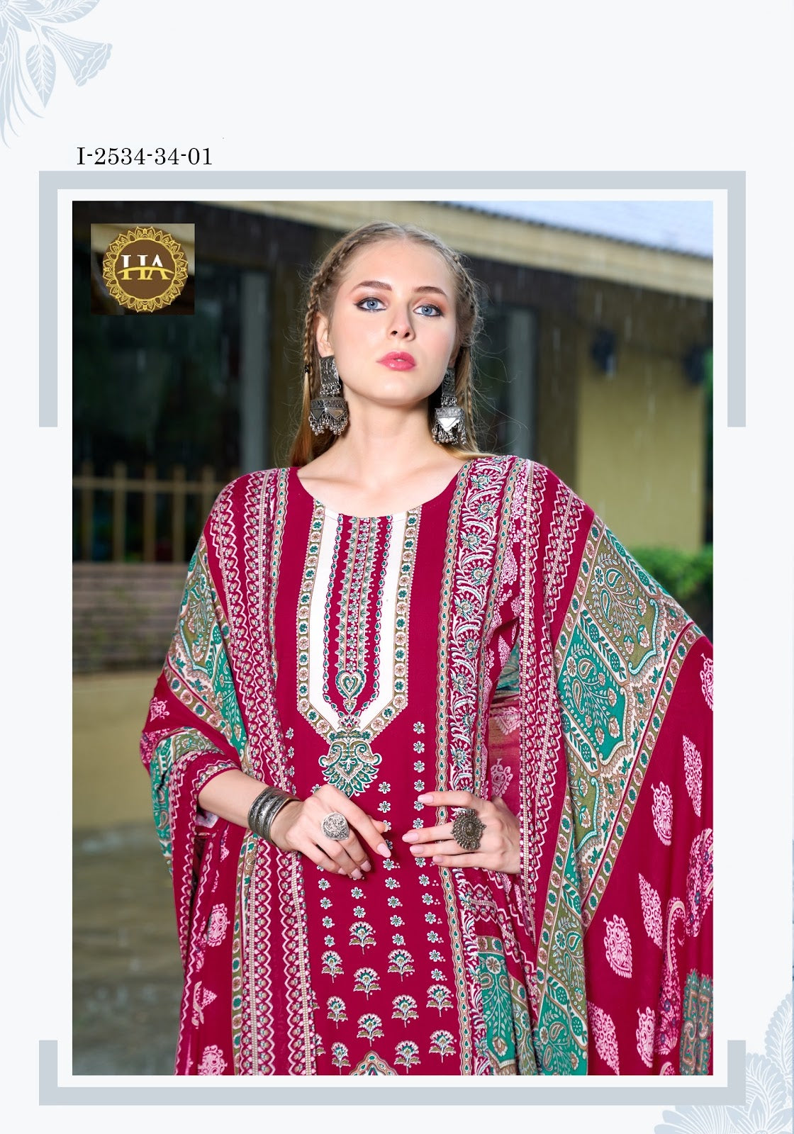 Meheroon Edition 14 Harshit Fashion Pure Viscose Karachi Salwar Suits Manufacturer