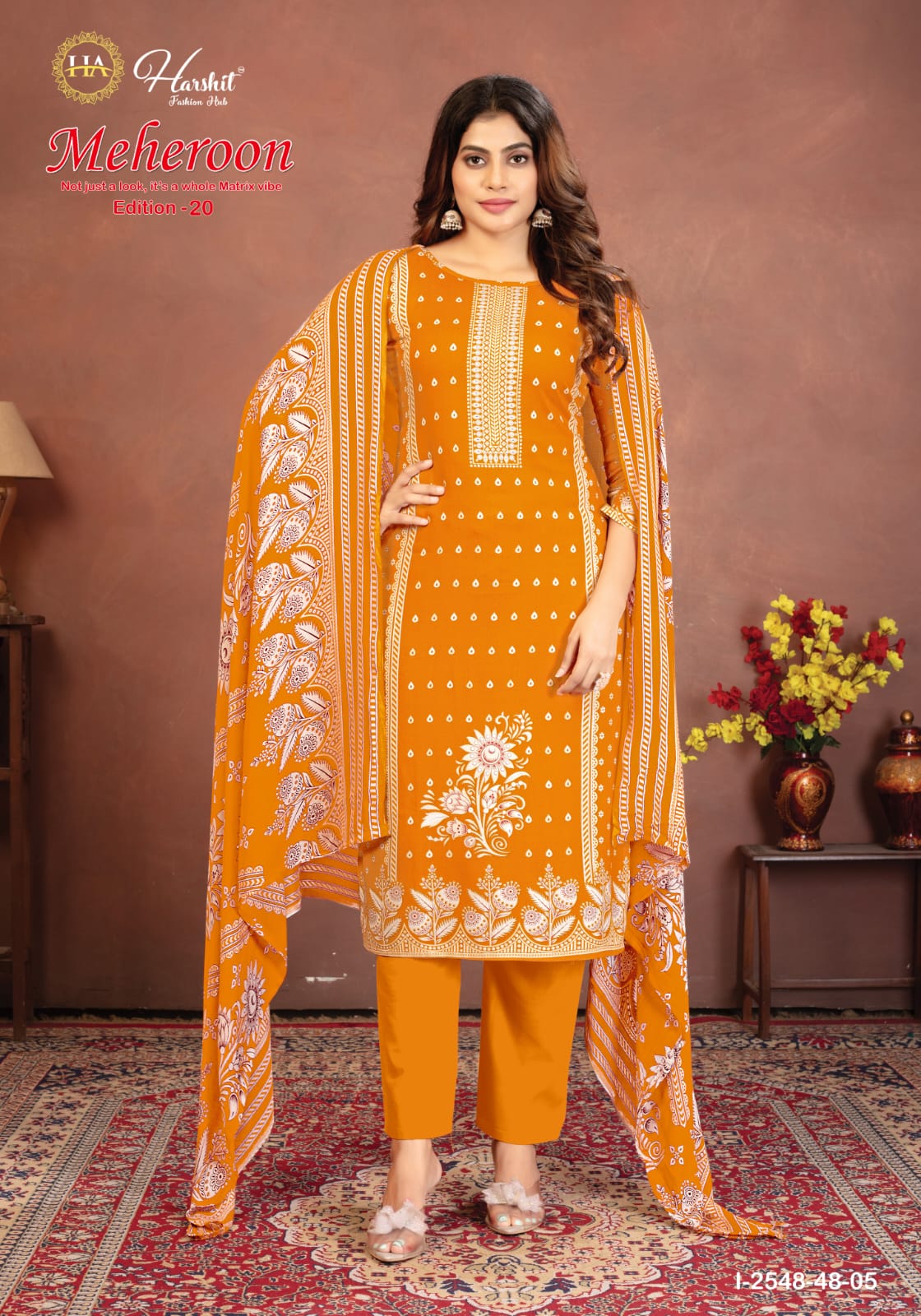 Meheroon Edition 20 Harshit Fashion Viscose Reyon Karachi Salwar Suits Supplier Gujarat