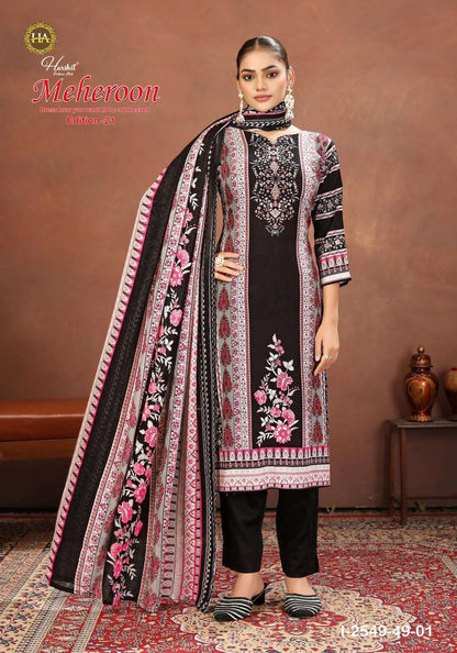 Meheroon Edition 21 Harshit Fashion Viscose Reyon Karachi Salwar Suits Wholesale Price