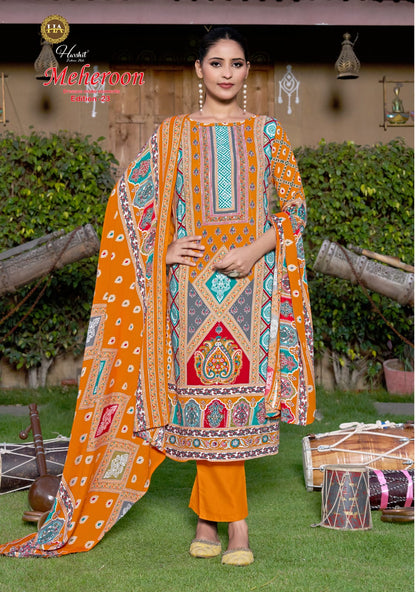 Meheroon Edition 23 Harshit Fashion Viscose Reyon Karachi Salwar Suits Exporter Gujarat