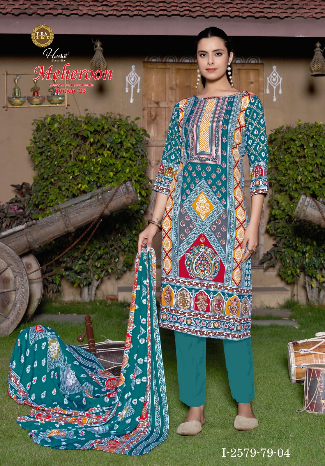 Meheroon Edition 23 Harshit Fashion Viscose Reyon Karachi Salwar Suits Exporter Gujarat