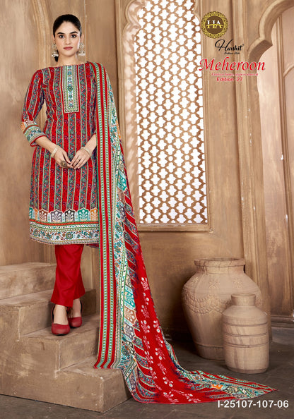 Meheroon Edition 27 Harshit Fashion Viscose Reyon Karachi Salwar Suits Exporter Gujarat