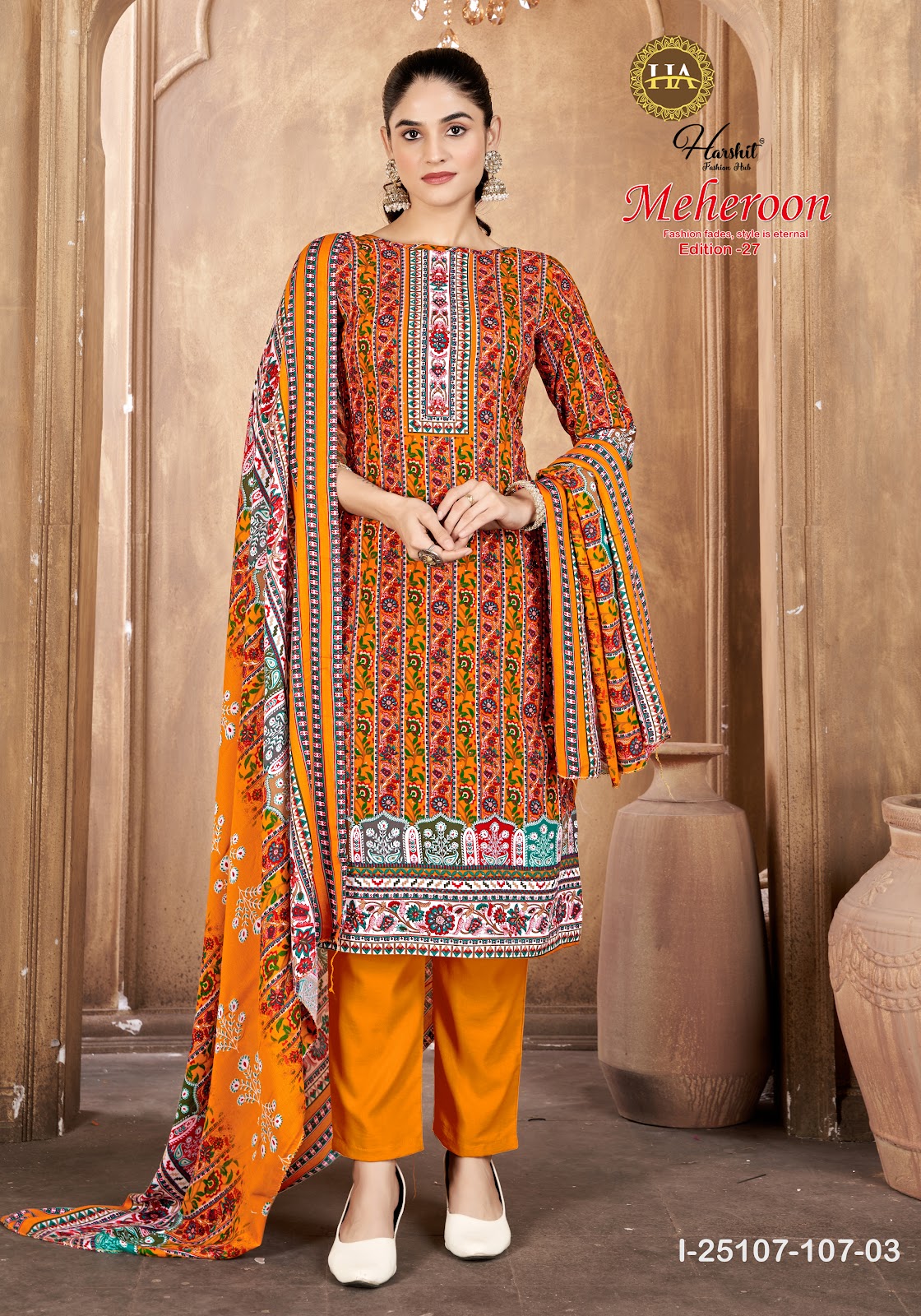 Meheroon Edition 27 Harshit Fashion Viscose Reyon Karachi Salwar Suits Exporter Gujarat