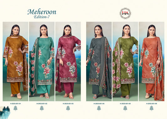 Meheroon Edition 7 Harshit Fashion Viscose Reyon Plazzo Style Suits Exporter Gujarat