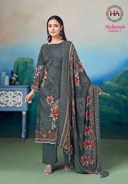 Meheroon Edition 7 Harshit Fashion Viscose Reyon Plazzo Style Suits Exporter Gujarat