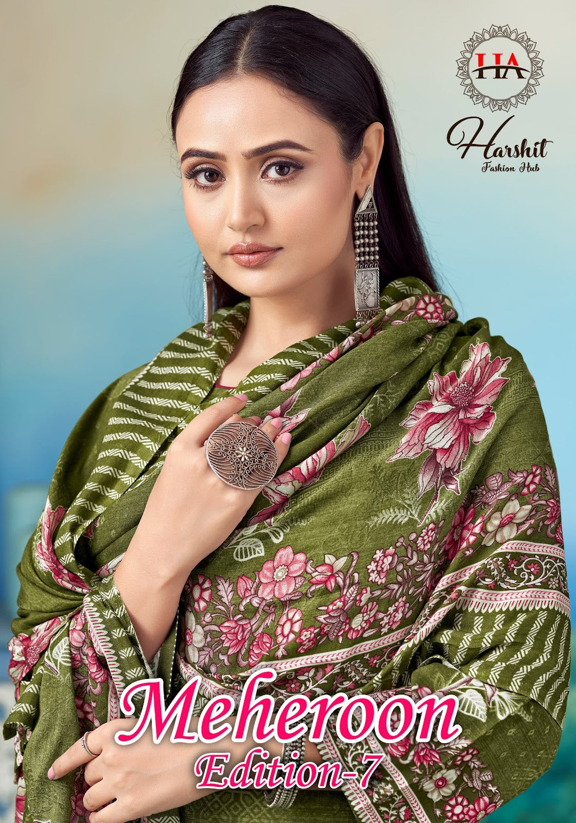 Meheroon Edition 7 Harshit Fashion Viscose Reyon Plazzo Style Suits Exporter Gujarat