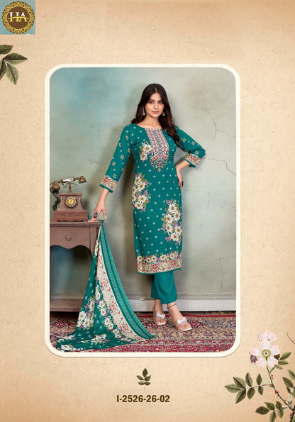 Meheroon Edition 9 Harshit Fashion Pure Viscose Karachi Salwar Suits Exporter