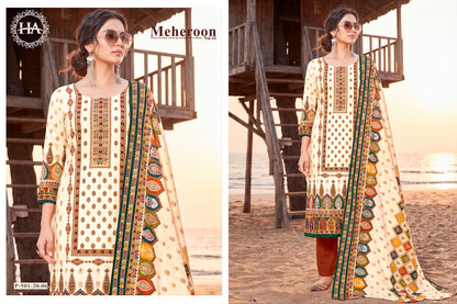 Meheroon Vol 33 Harshit Fashion Viscose Reyon Karachi Salwar Suits Wholesale Rate