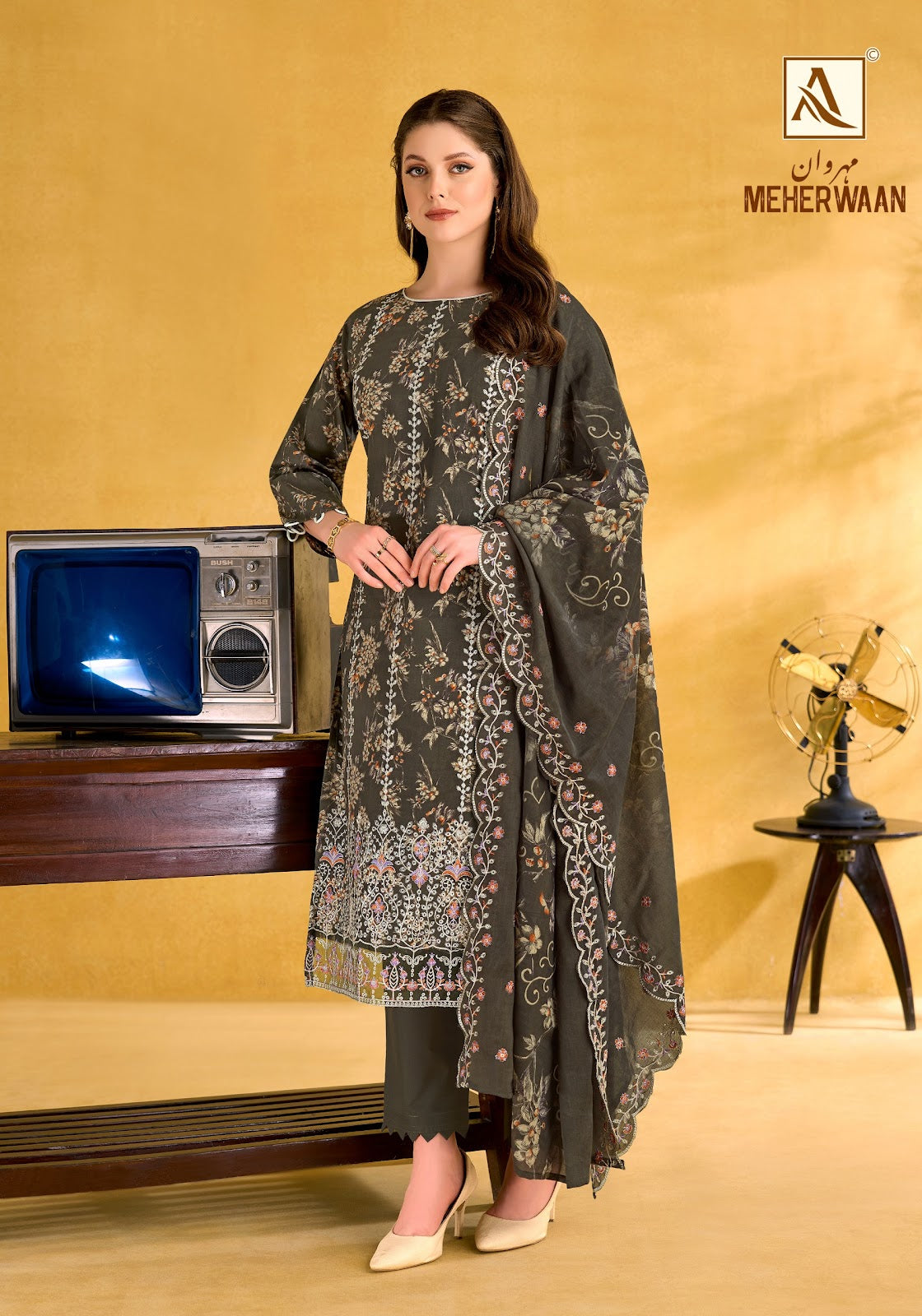 Meherwaan Alok Cambric Cotton Karachi Salwar Suits Exporter Gujarat