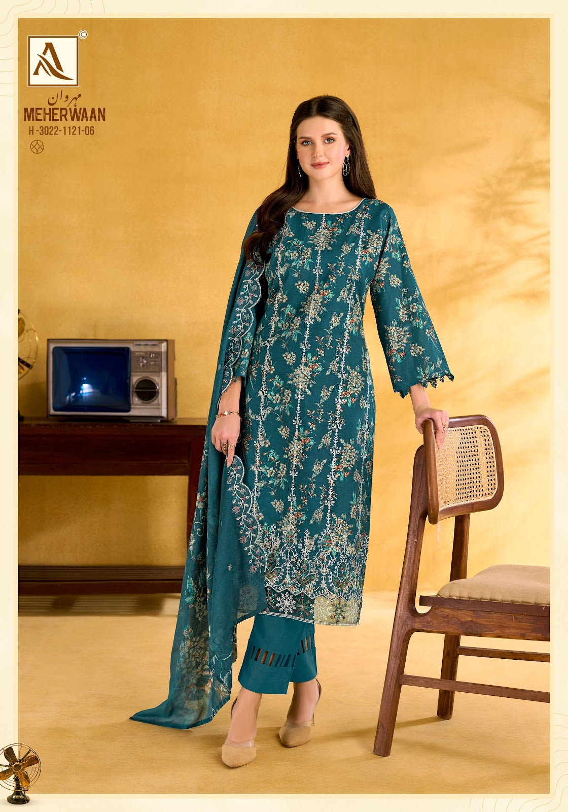 Meherwaan Alok Cambric Cotton Karachi Salwar Suits Exporter Gujarat