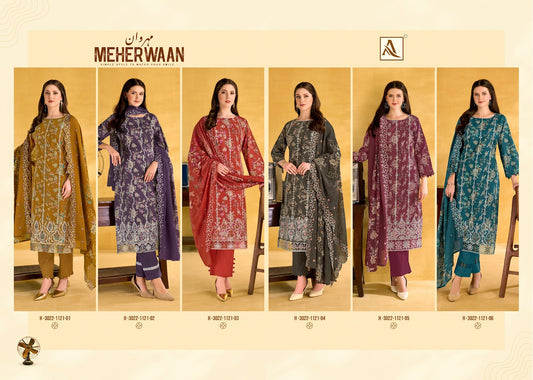 Meherwaan Alok Cambric Cotton Karachi Salwar Suits Exporter Gujarat