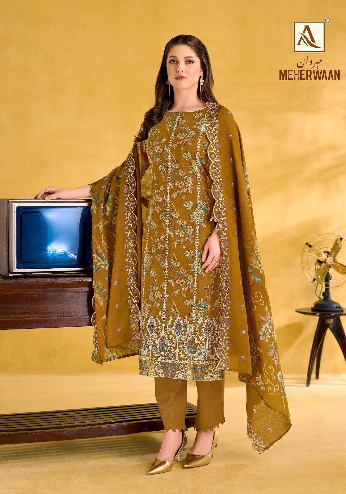 Meherwaan Alok Cambric Cotton Karachi Salwar Suits Exporter Gujarat