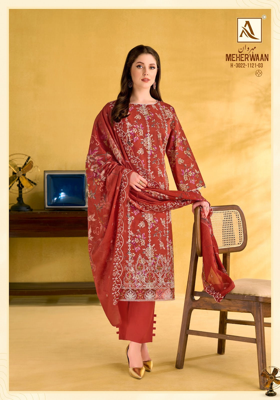 Meherwaan Alok Cambric Cotton Karachi Salwar Suits Exporter Gujarat