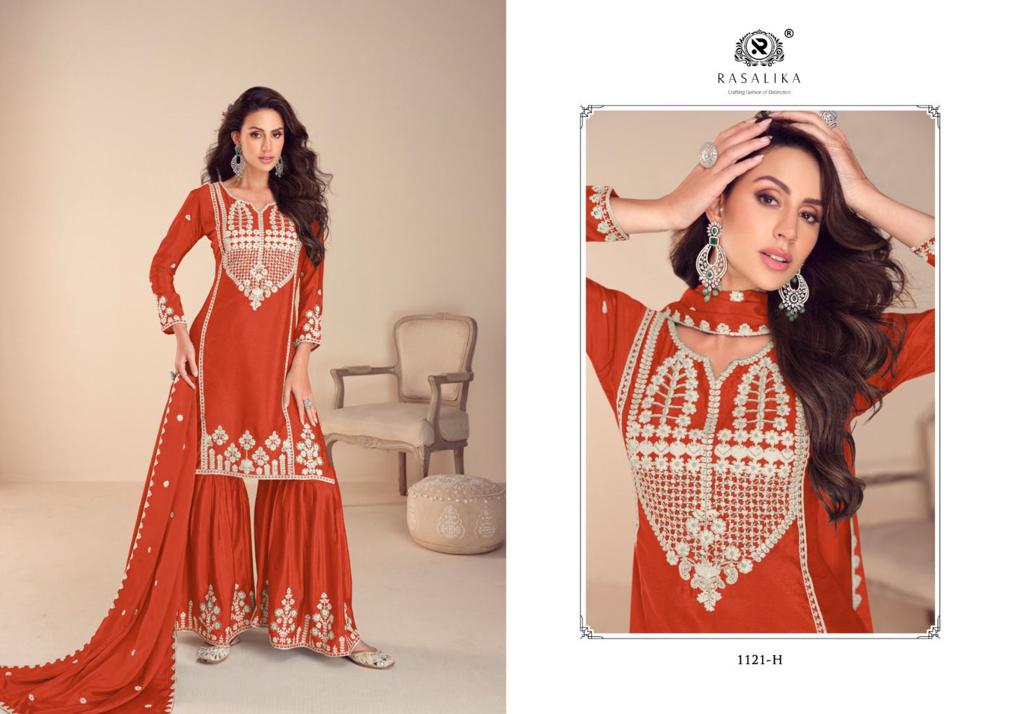 Mehfil Gold Rasalika Chinon Readymade Sharara Suits Manufacturer