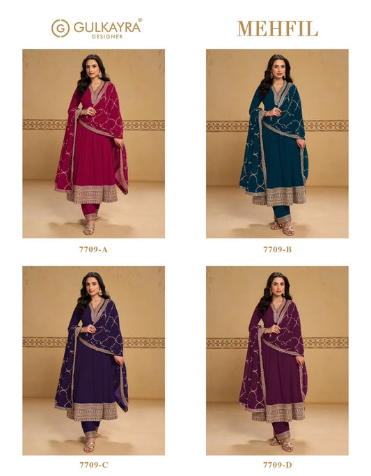 Mehfil Gulkayra Designer Georgette Readymade Anarkali Suits Wholesaler Gujarat
