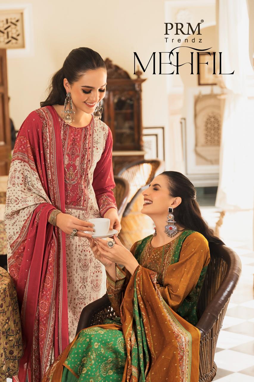 Mehfil Prm Trendz Viscose Pant Style Suits Wholesale