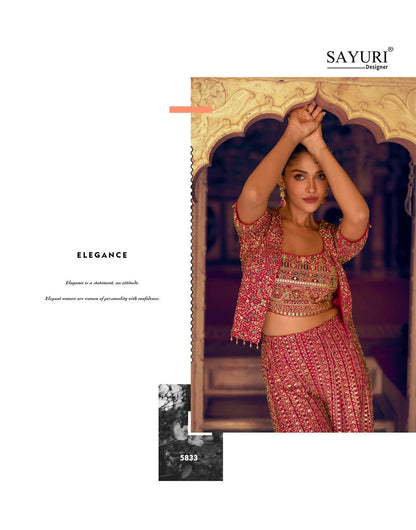 Mehfil Sayuri Georgette Indo Western Pair Wholesaler