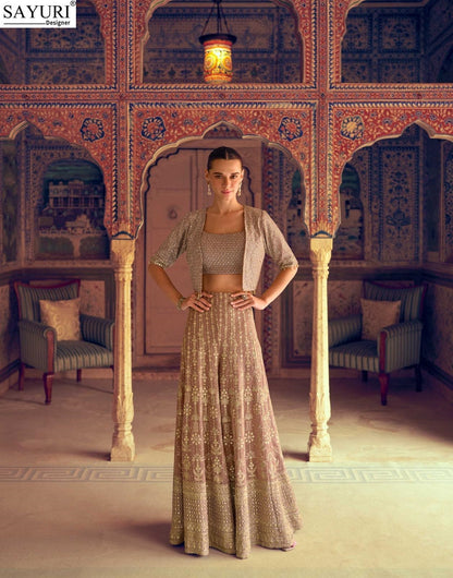 Mehfil Sayuri Georgette Indo Western Pair Wholesaler