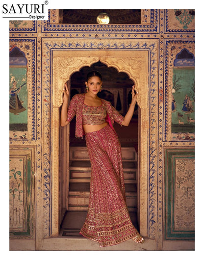 Mehfil Sayuri Georgette Indo Western Pair Wholesaler