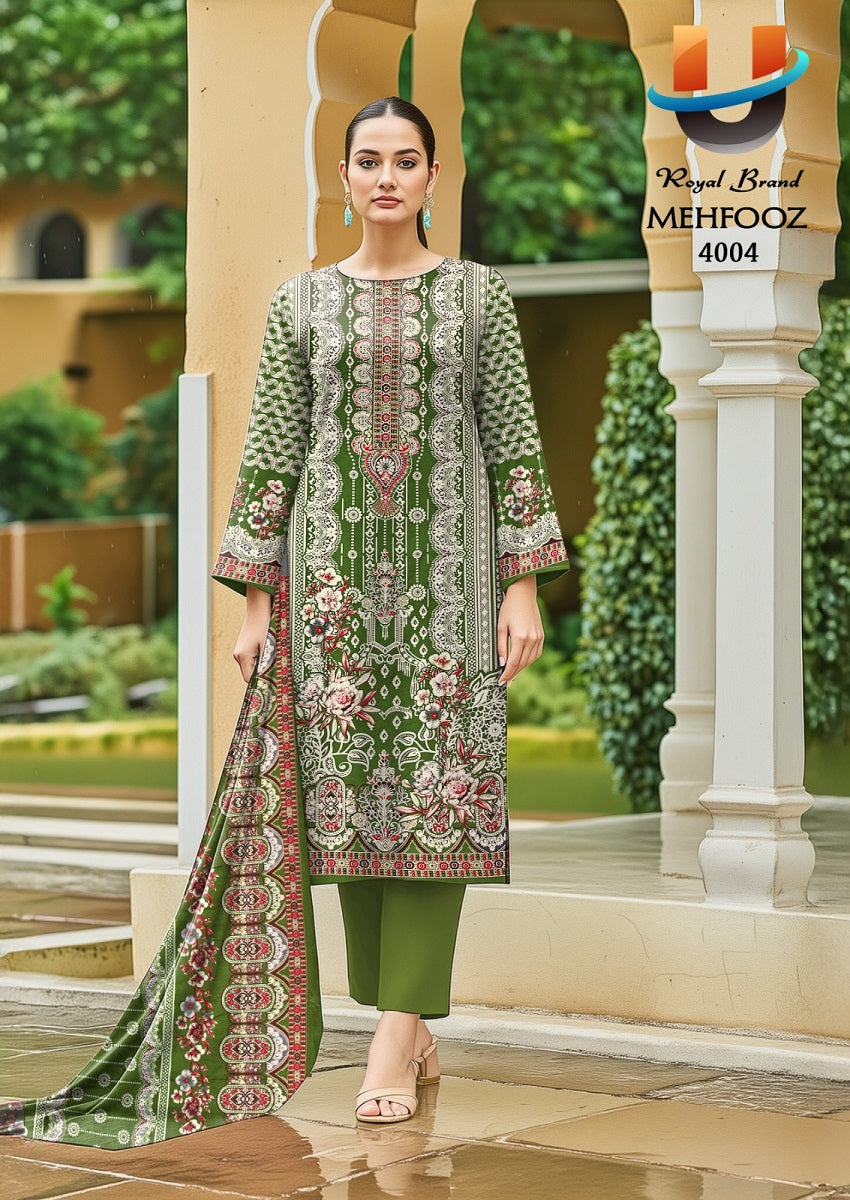 Mehfooz Vol 4 Royal Brand Cotton Karachi Salwar Suits Exporter