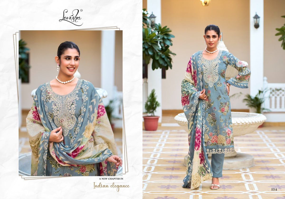 Mehfuz Nx Levisha Lawn Cotton Karachi Salwar Suits Wholesaler