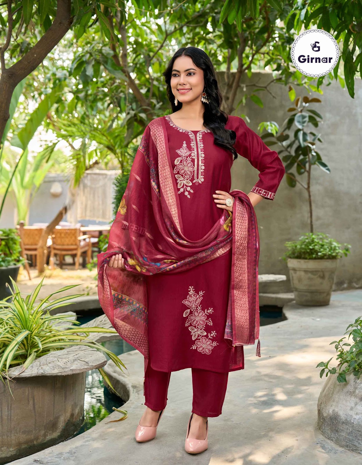 Mehjabin Vol 1 Girnar Vertican Readymade Pant Style Suits Wholesale
