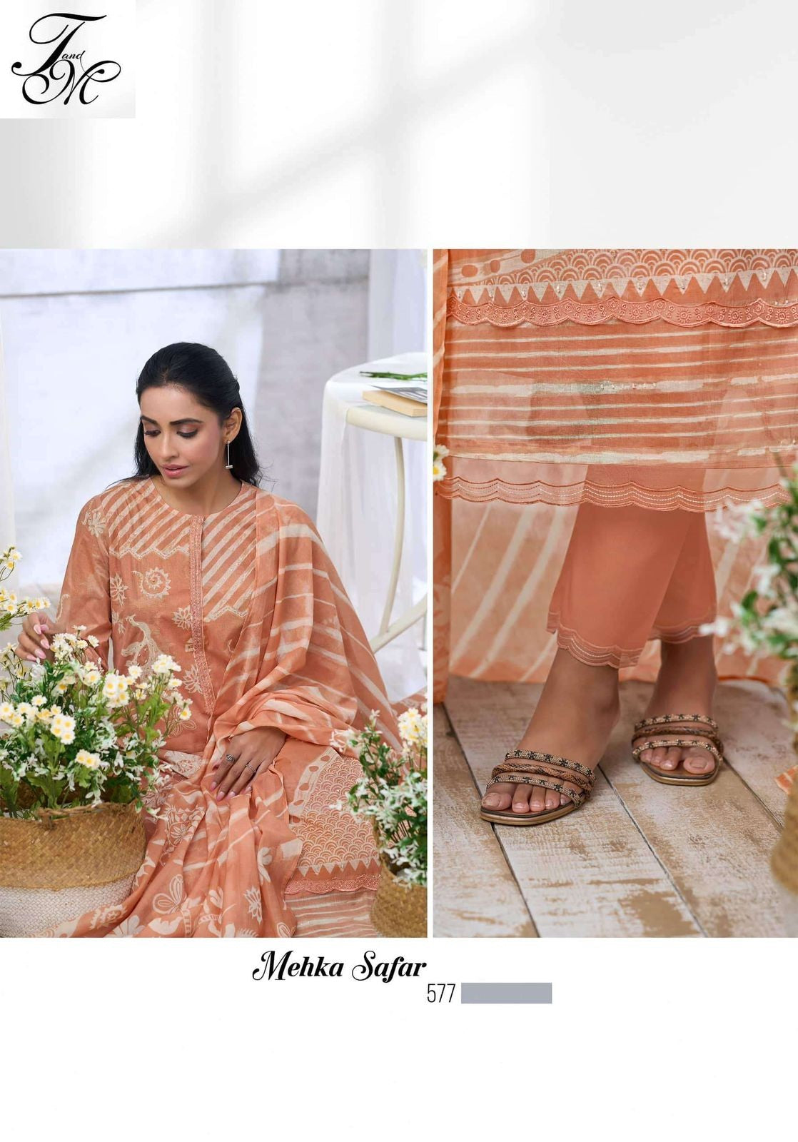 Mehka Safar Tm Organdy Plazzo Style Suits Manufacturer India