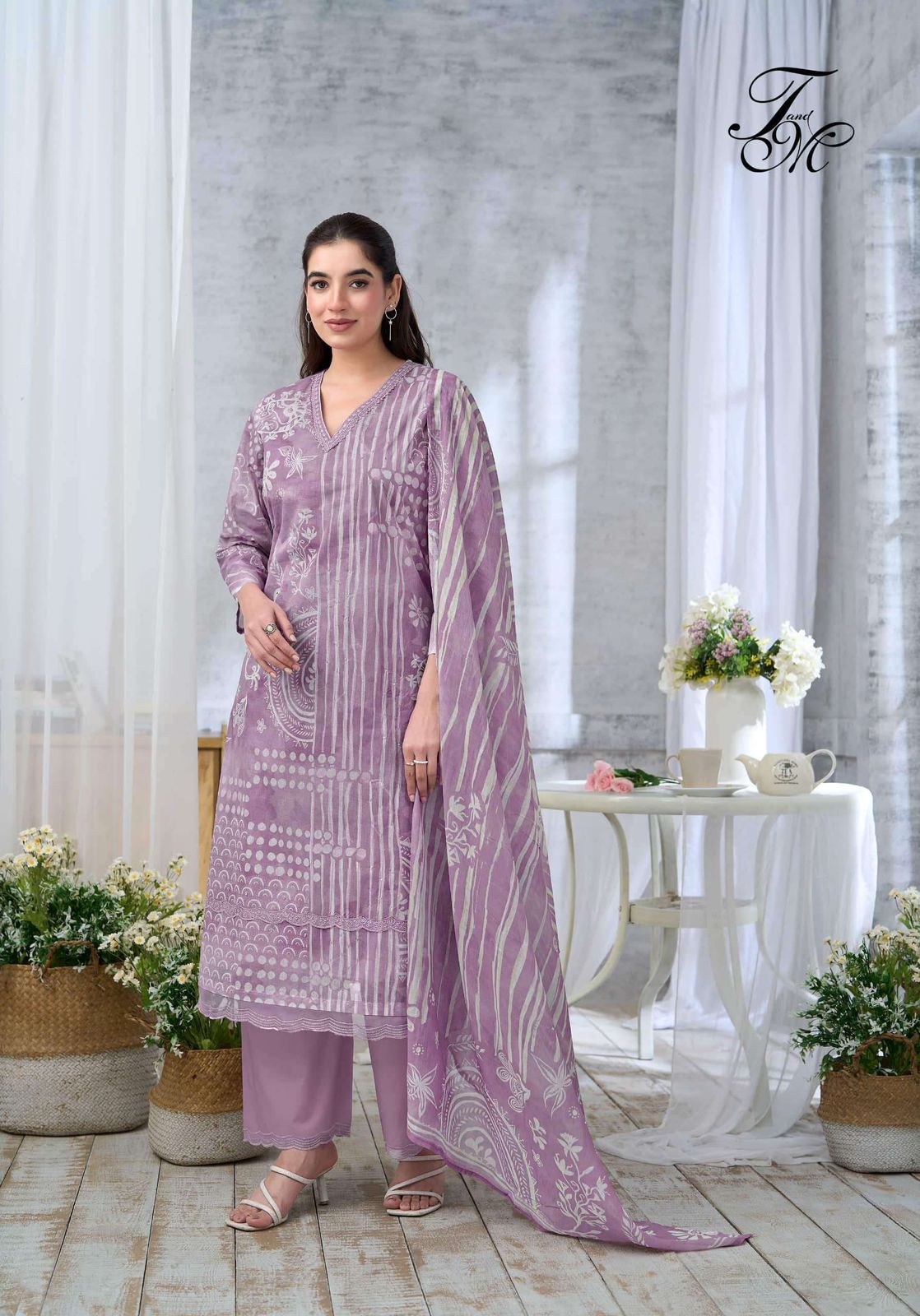 Mehka Safar Tm Organdy Plazzo Style Suits Manufacturer India