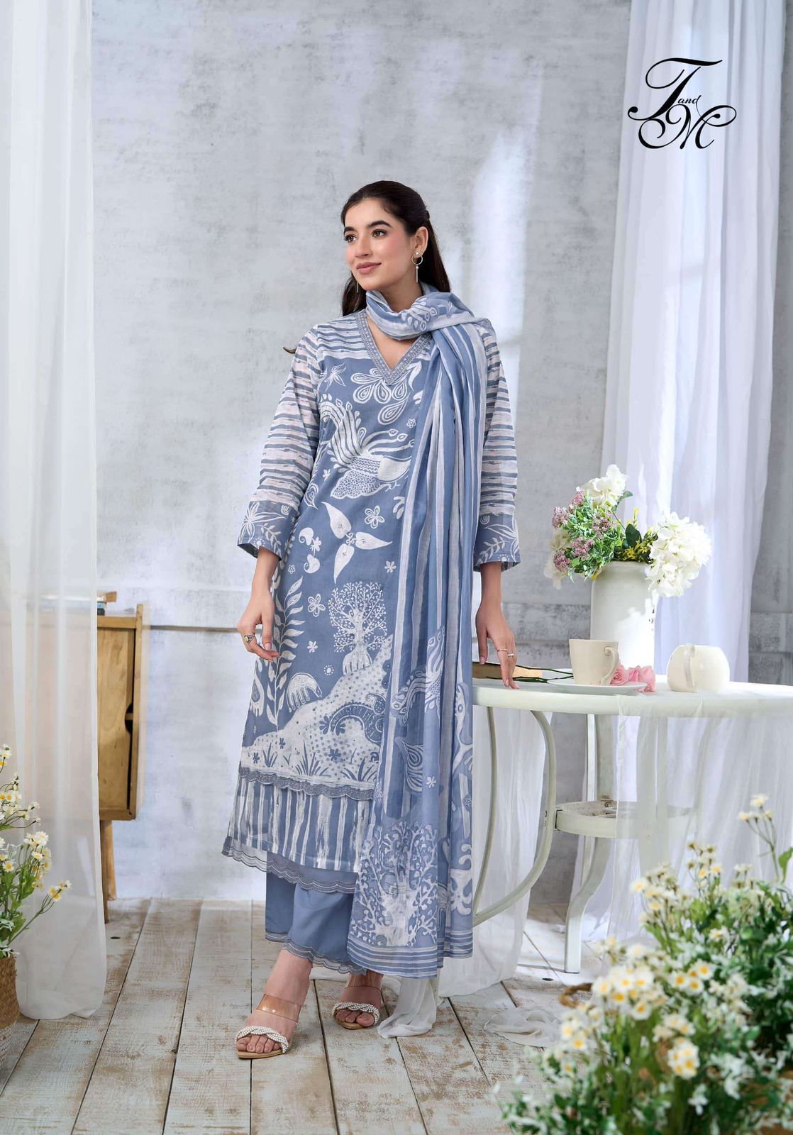 Mehka Safar Tm Organdy Plazzo Style Suits Manufacturer India