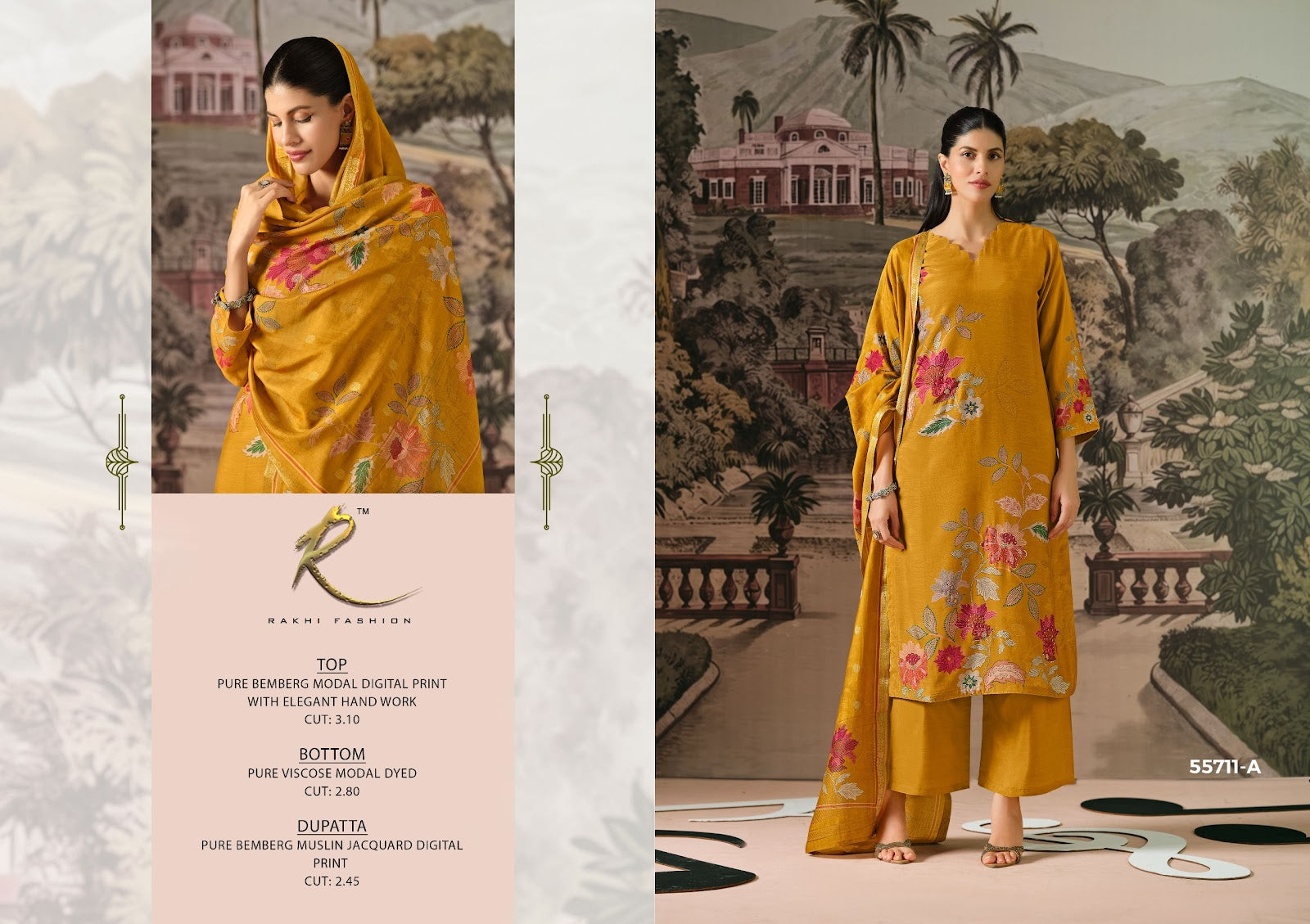 Mehmaan Nawazi Rakhi Fashion Bemberg Pant Style Suits Wholesaler