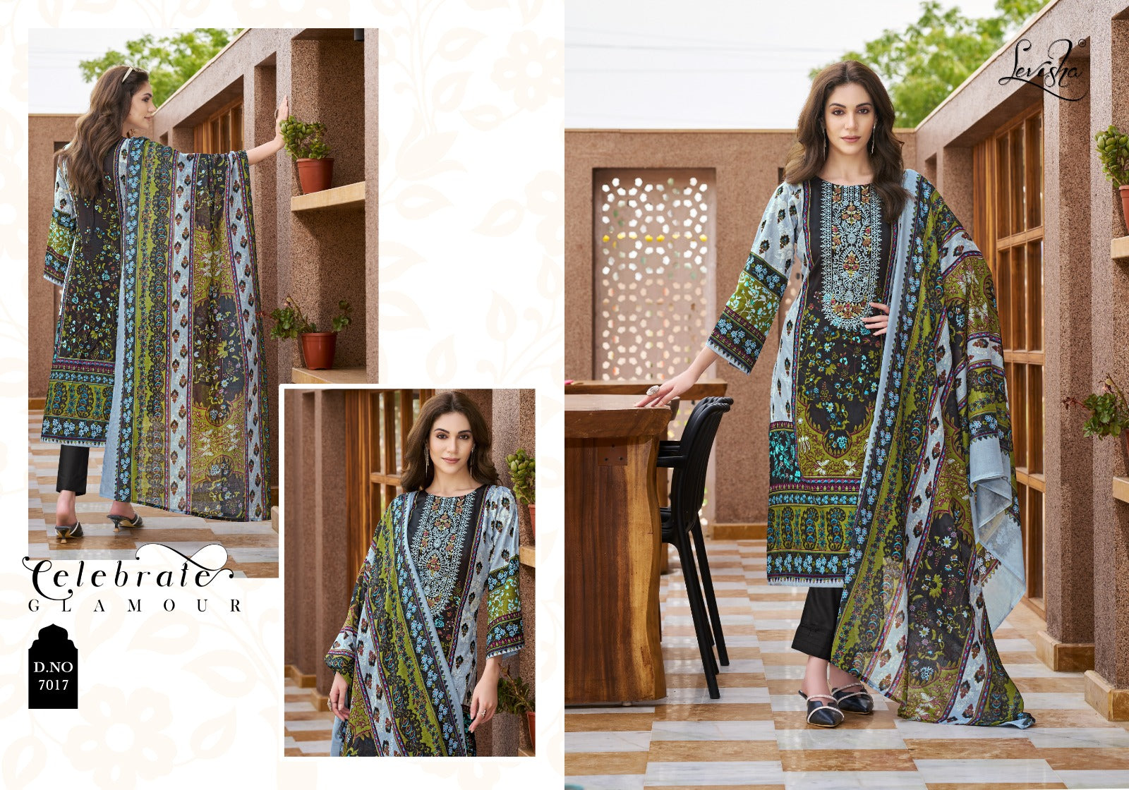 Mehnaaz Levisha Cambric Cotton Karachi Salwar Suits Wholesale Rate