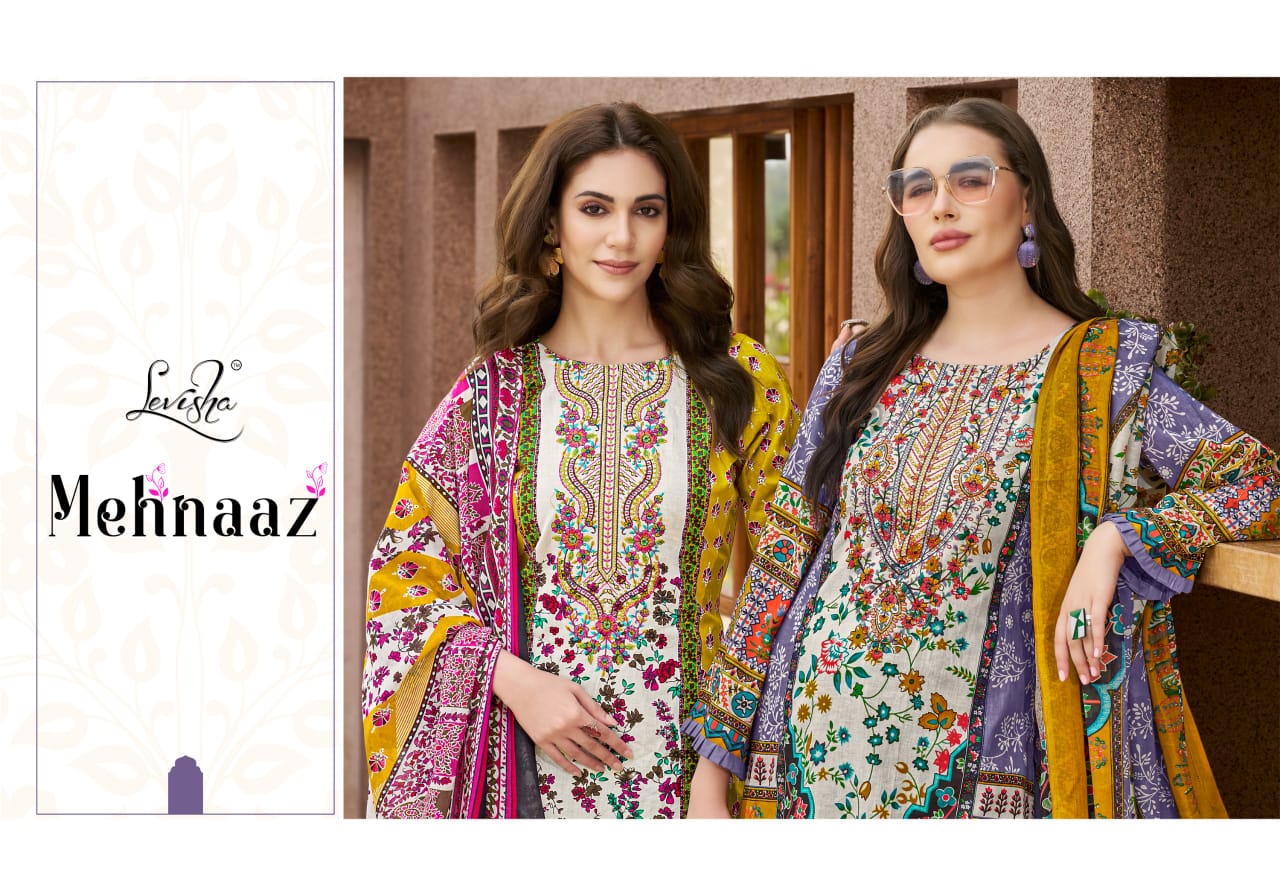 Mehnaaz Levisha Cambric Cotton Karachi Salwar Suits Wholesale Rate