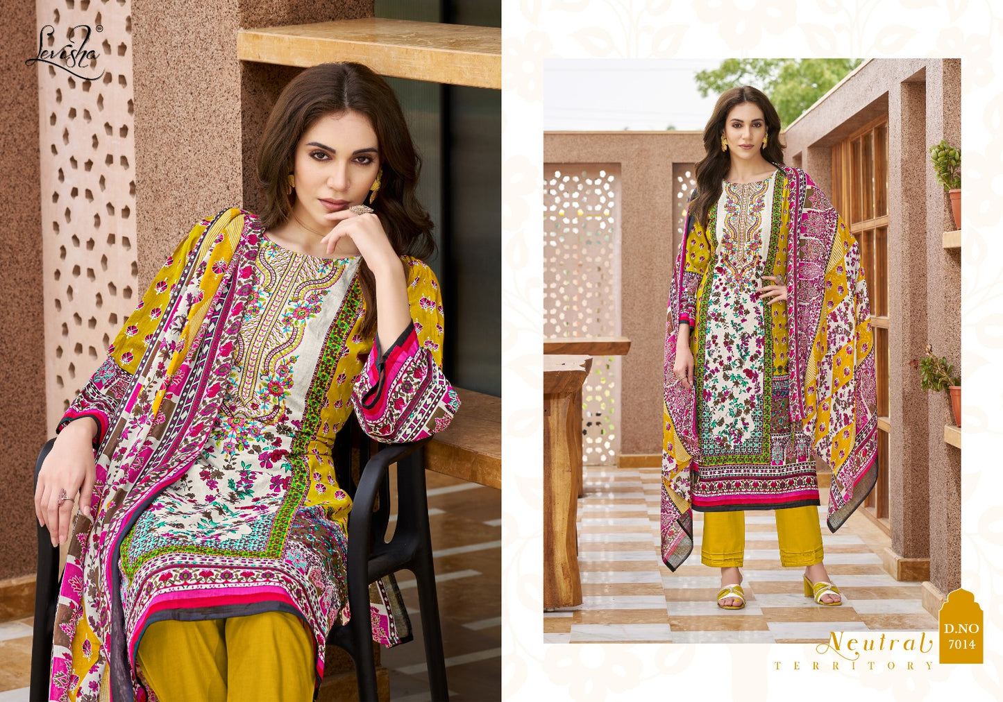 Mehnaaz Levisha Cambric Cotton Karachi Salwar Suits Wholesale Rate