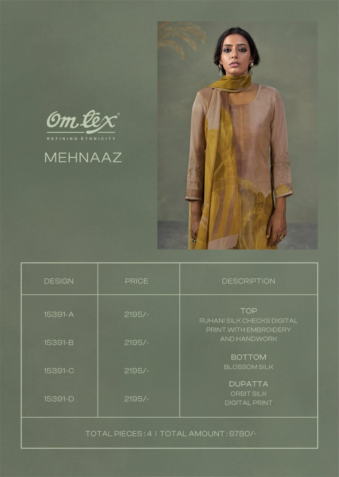 Mehnaaz Omtex Silk Pant Style Suits Supplier