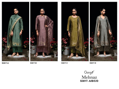 Mehnaz 3817 Ganga Premium Viscose Plazzo Style Suits Wholesaler Gujarat