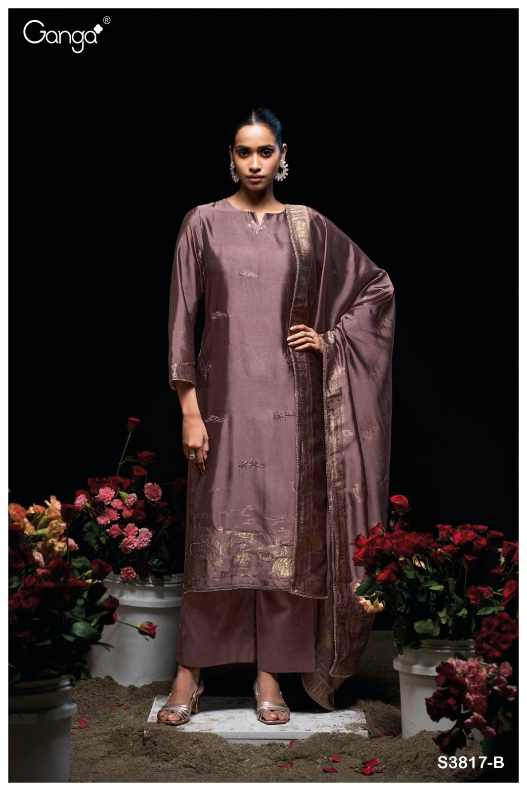 Mehnaz 3817 Ganga Premium Viscose Plazzo Style Suits Wholesaler Gujarat