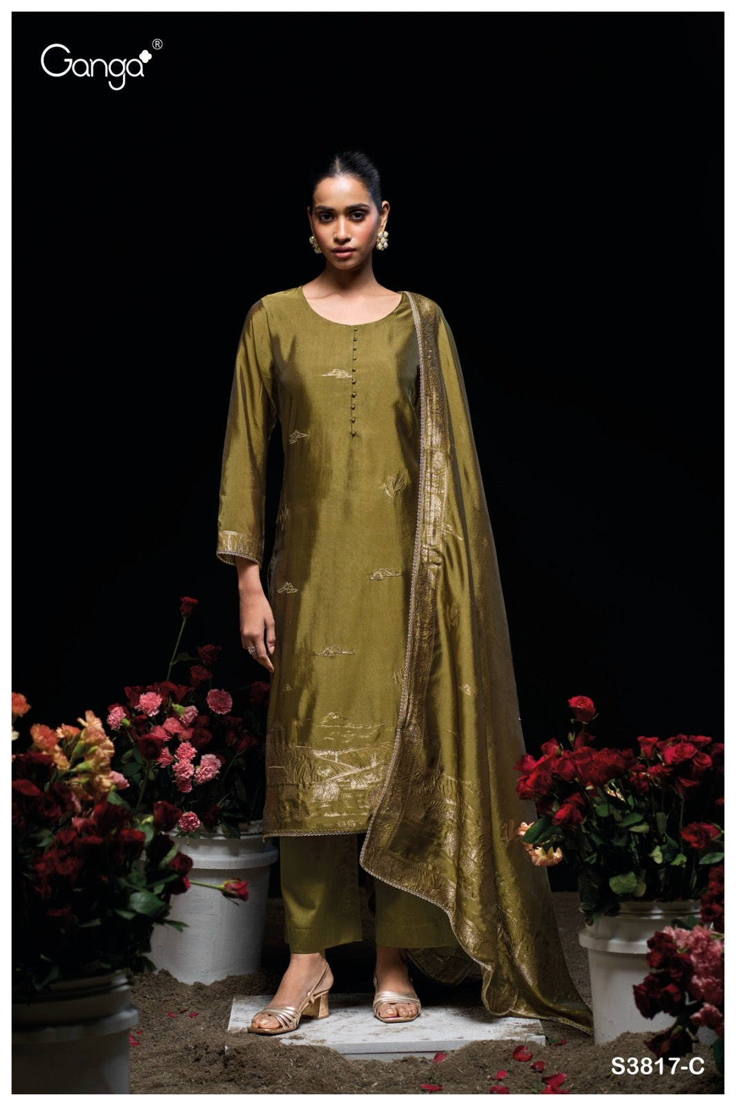 Mehnaz 3817 Ganga Premium Viscose Plazzo Style Suits Wholesaler Gujarat
