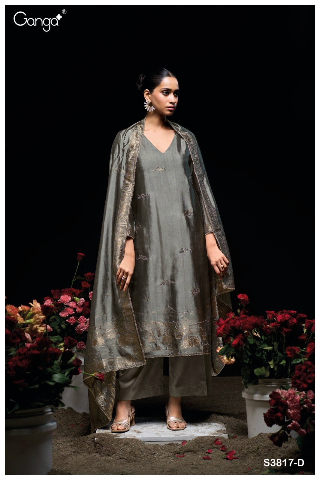 Mehnaz 3817 Ganga Premium Viscose Plazzo Style Suits Wholesaler Gujarat