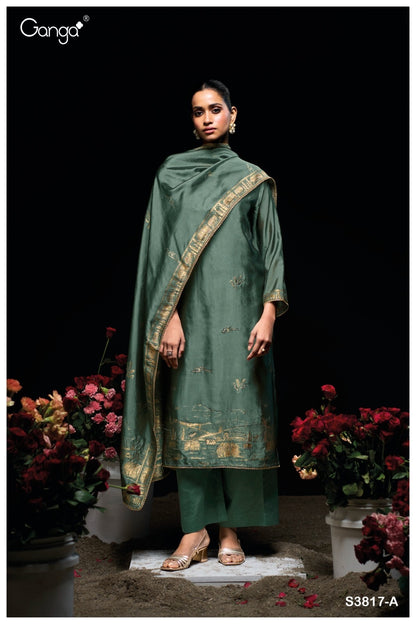 Mehnaz 3817 Ganga Premium Viscose Plazzo Style Suits Wholesaler Gujarat