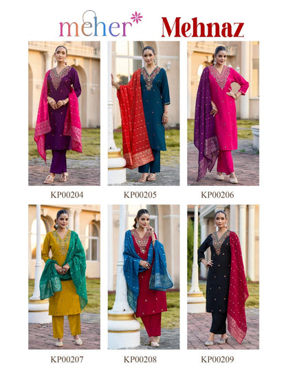 Mehnaz Meher Vertican Readymade Pant Style Suits Exporter