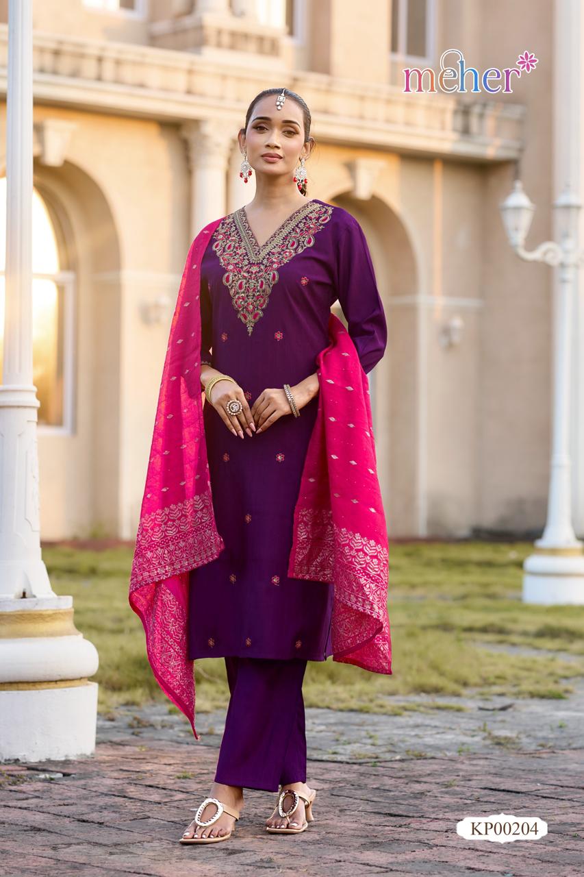Mehnaz Meher Vertican Readymade Pant Style Suits Exporter