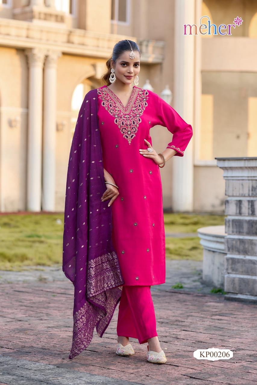 Mehnaz Meher Vertican Readymade Pant Style Suits Exporter